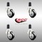 Service Caster 3 Inch 316SS Black Polyurethane Swivel 1-1/2 Inch Expanding Stem Caster Set SCC SCC-SS316EX20S314-PPUB-BLK-112-4 - alternate 3